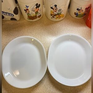 Corelle White Dinnerware Set Elegant Dining Platters Set of 2 Oval Classic White